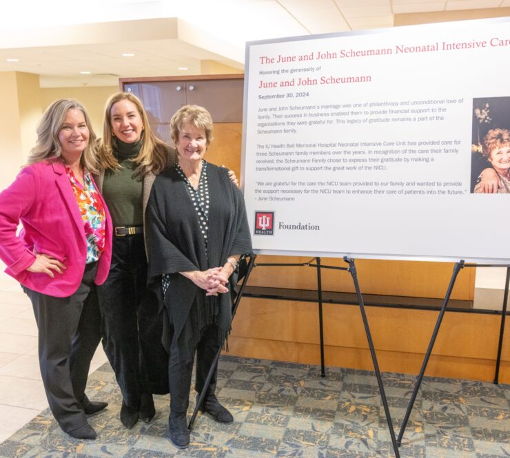 Scheumann Family with Dedication Plaque