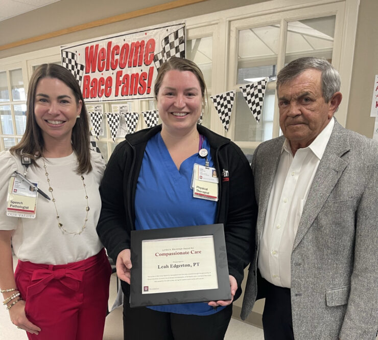 Laura Edgerton AAHC with Mr Merriman and nominator Kellie Rush