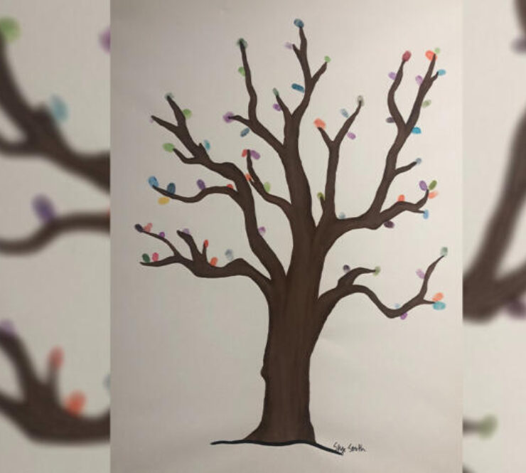 Schwarz Cancer Center Thumb Print Mural